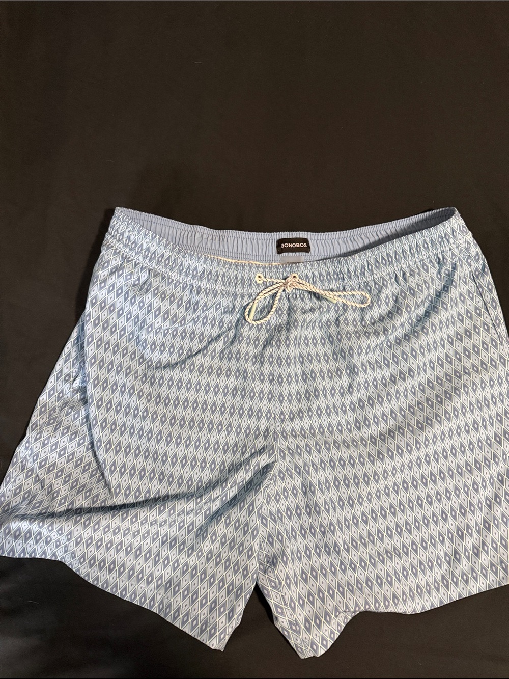 Bonobos Pale Blue Geometric Swim Trunks